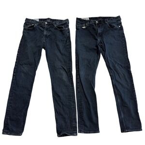 Men's Bundle of 2 HM Jeans Slim Fit 
34x34 Dark Wash Blue Coupe Etroite